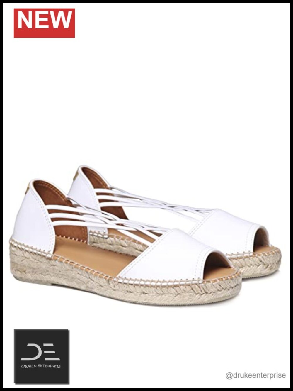 Espadrille Wedge Sandals Leather Bungee Lace Round Toe